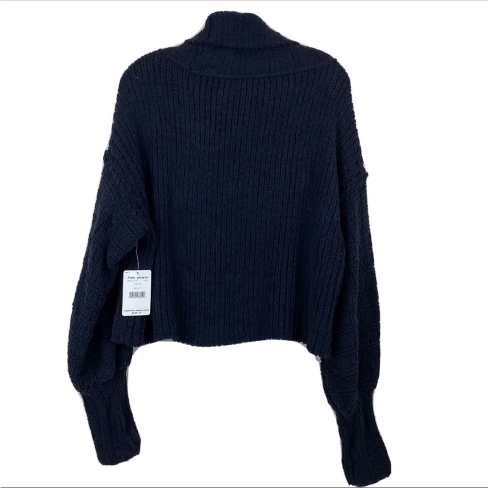 Free People Be Yours Pullover Cowl Neck Knit Sweater Black XS - Picture 4 of 6